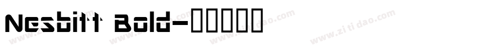 Nesbitt Bold字体转换
